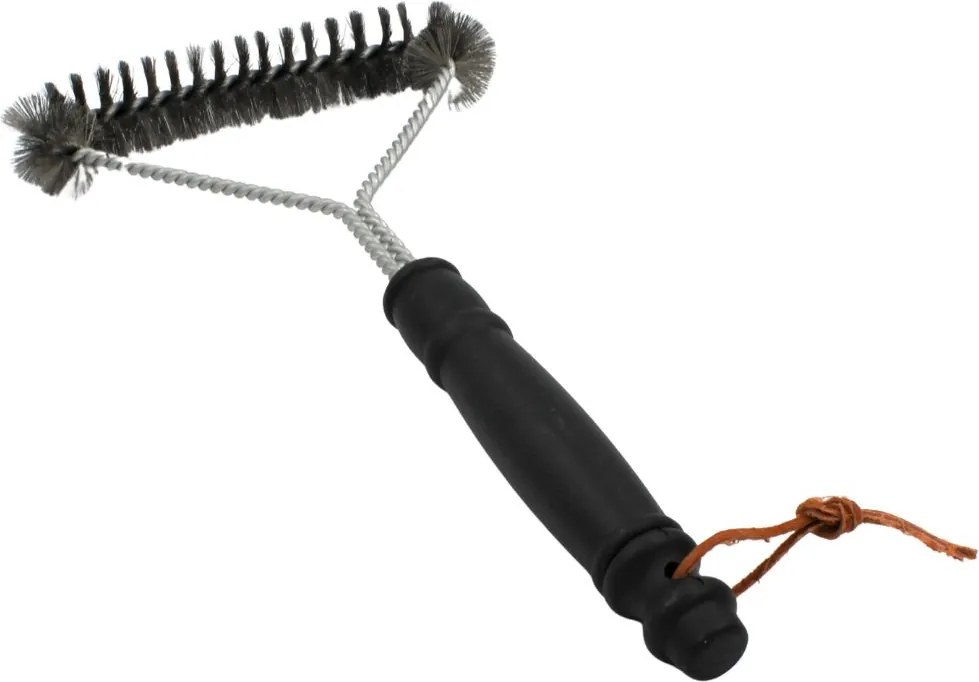 Perie profesională pentru curățarea grătarului, formă triunghiulară, peri metalici rezistenți, mâner ergonomic, BBQ