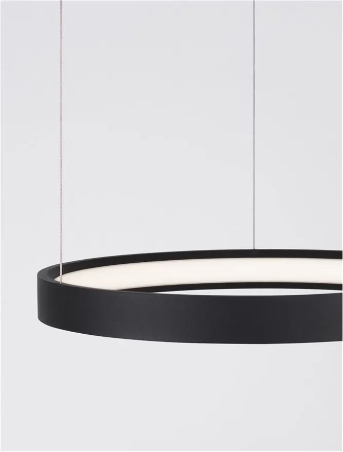 Lustra LED suspendata design modern circular PERRINE D-40cm neagra