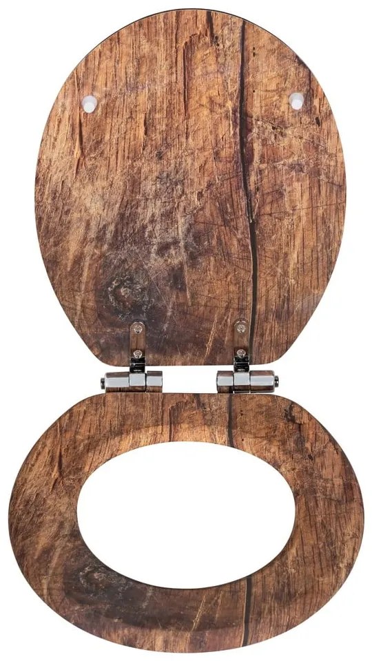 Capac WC 37 x 43 cm Easy-Close (cu închidere automată) Rustic – Wenko