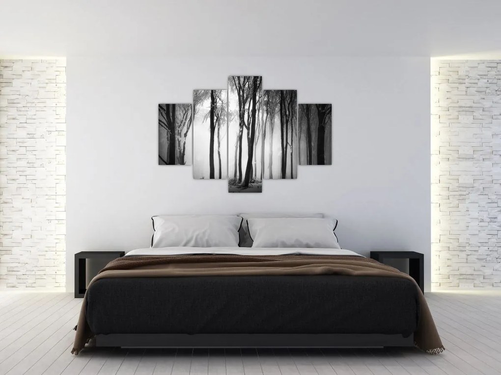 Tablou - Lup în pădurea întunecată (150x105 cm)