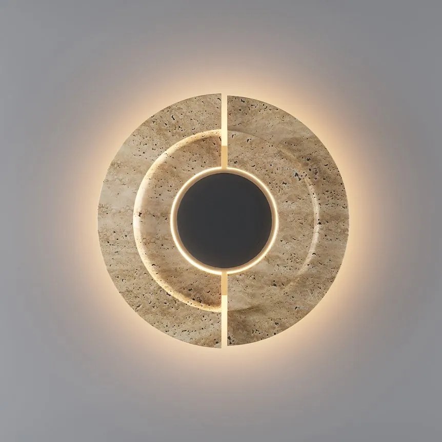 Aplica de perete LED din travertin natural Daylight
