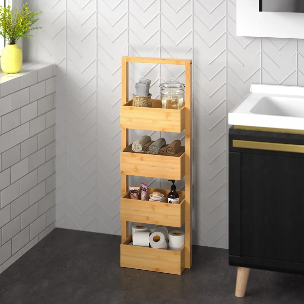 Deuba Raft din bambus 88x16x28 cm