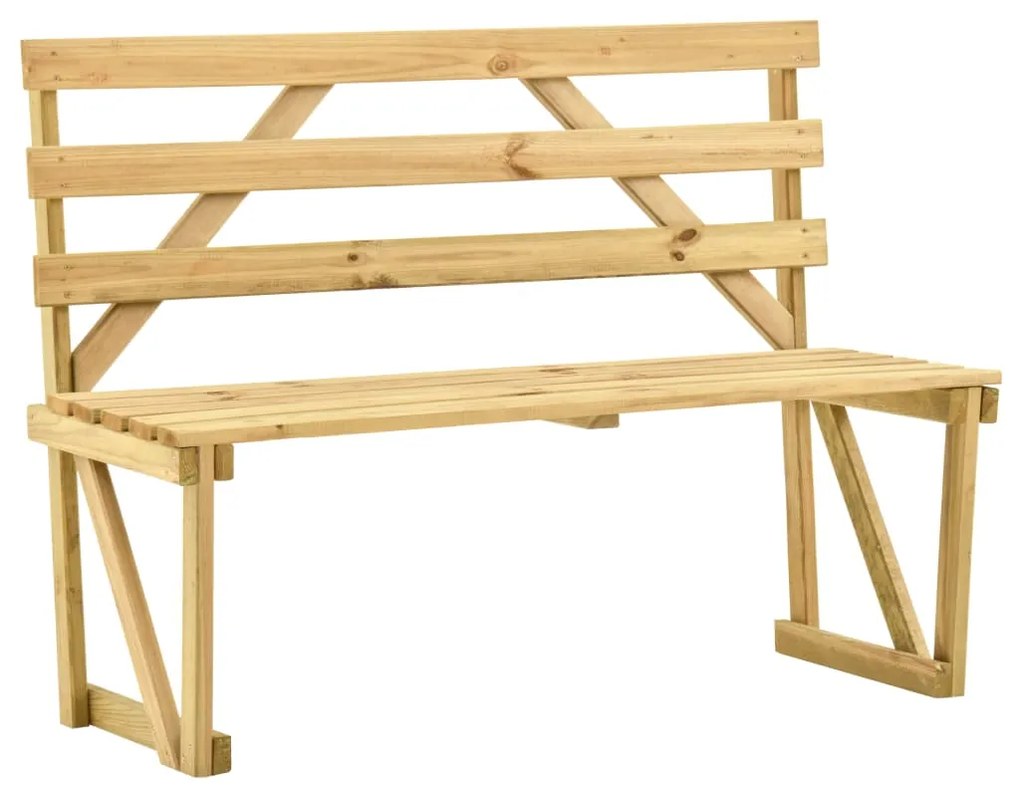 vidaXL Bancă de grădină, 120 cm, lemn de pin tratat