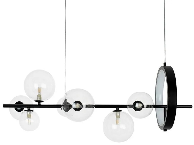 Lustra moderna cu 7 de surse de lumina si LED LINEA 90