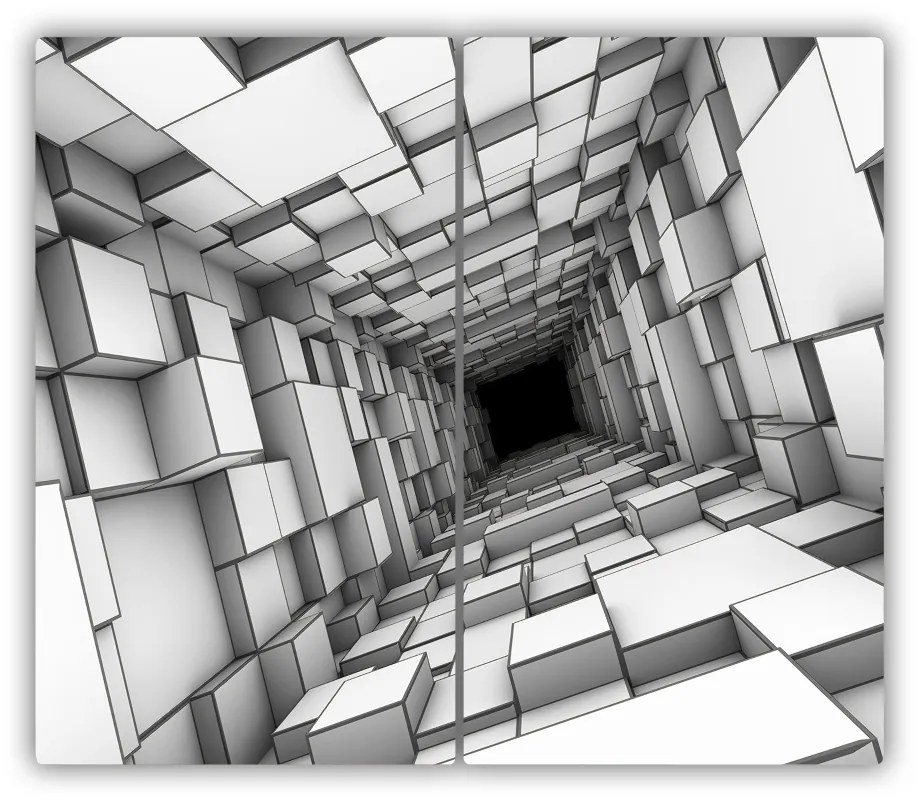 Tocator din sticla tunel cub