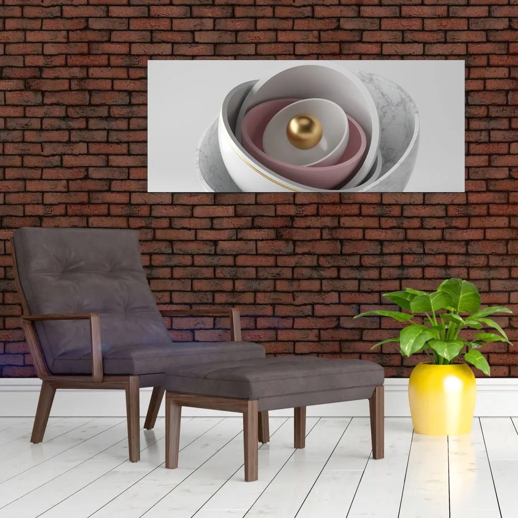 Tablou - Perlă de aur (120x50 cm)