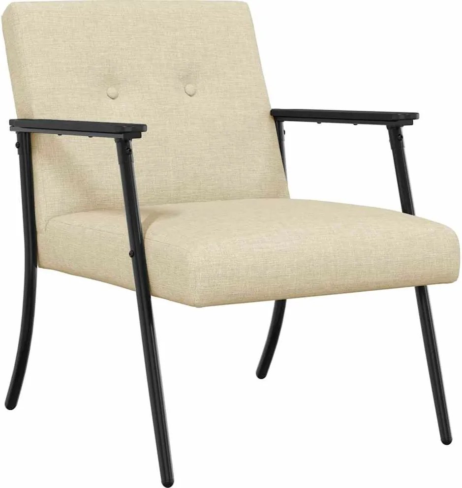 vidaXL fotoliu Crem 59 x 75 x 78 cm țesătură