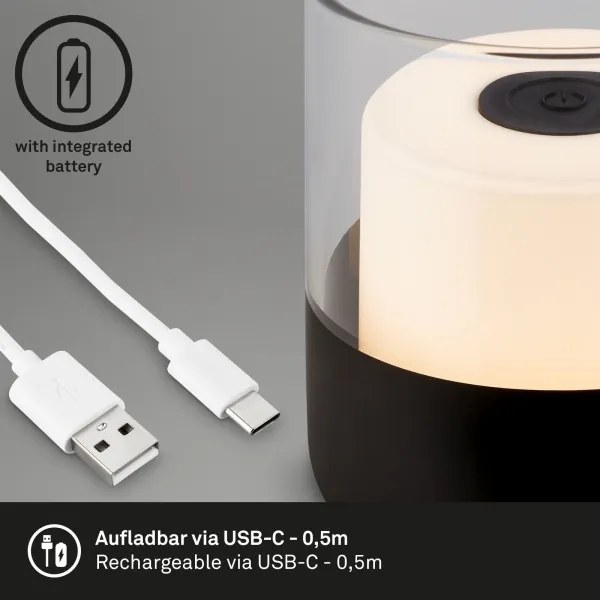 Brilo - Lampă de masă LED reîncărcabilă, reglabilă, pentru exterior LILET LED/2W/5V IP44