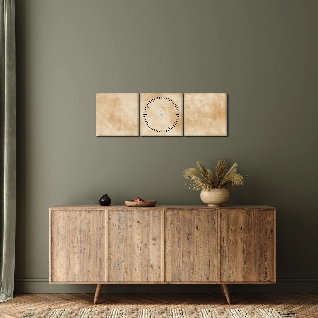 Tablou - Hârtie veche de pergament (cu ceas) (90x30 cm)