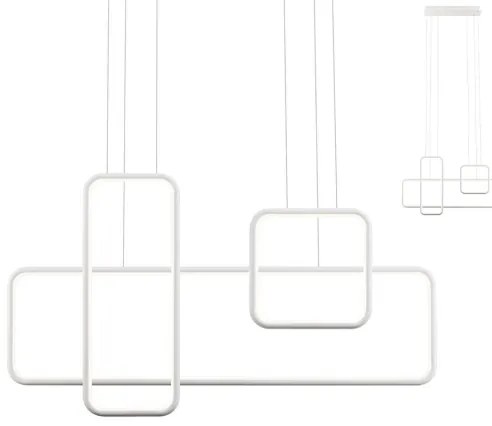 Redo 01-2099 - Lustră LED dimerizabilă suspendată pe cablu THAI, 86W/230V, alb