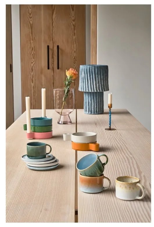 Vază roz-deschis din sticlă (înălțime 24 cm) Drum – Villa Collection