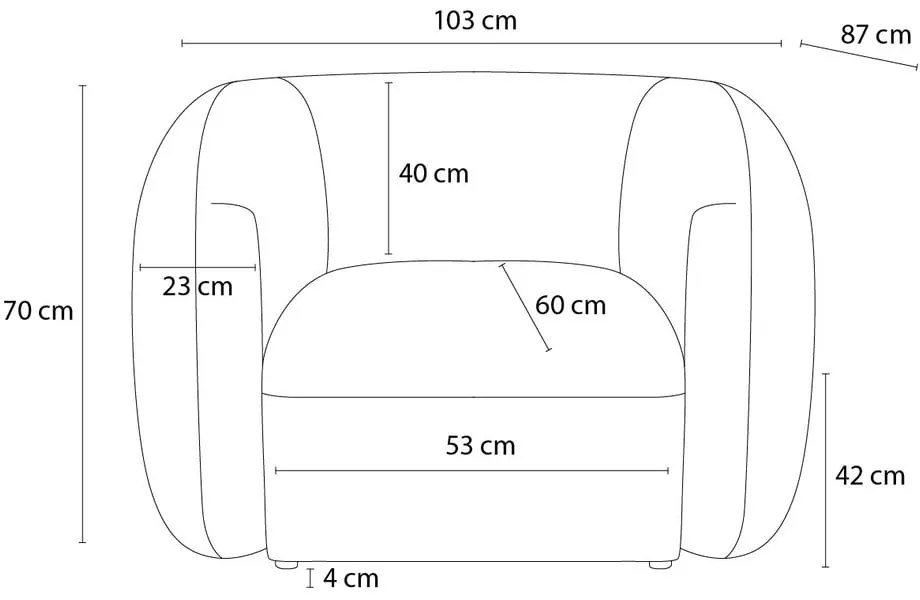 Fotoliu maro deschis Celine – Bobochic Paris