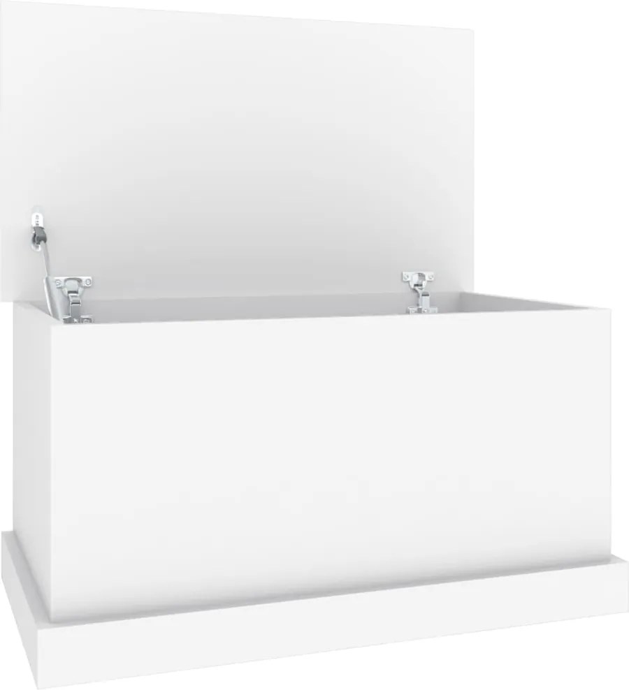 vidaXL Cutie de depozitare albă 70x40x38 cm, lemn stratificat