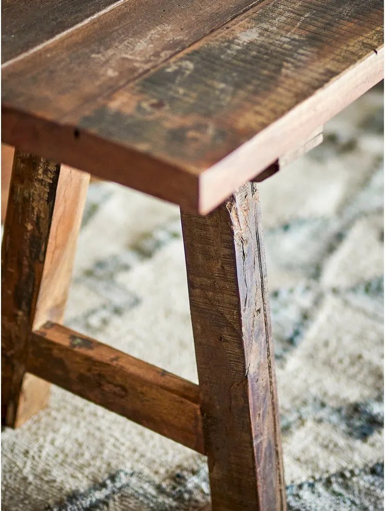 Bancă de grădină în culoare naturală din lemn masiv Brosse – Bloomingville