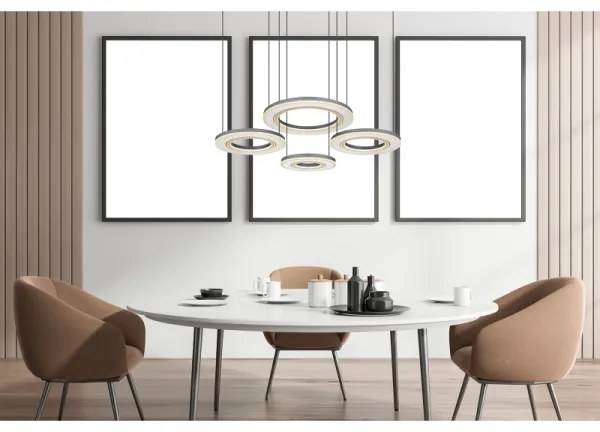 Lustră LED dimabilă pe cablu Globo 67191-80 BLASIUS LED/80W/230V + telecomandă