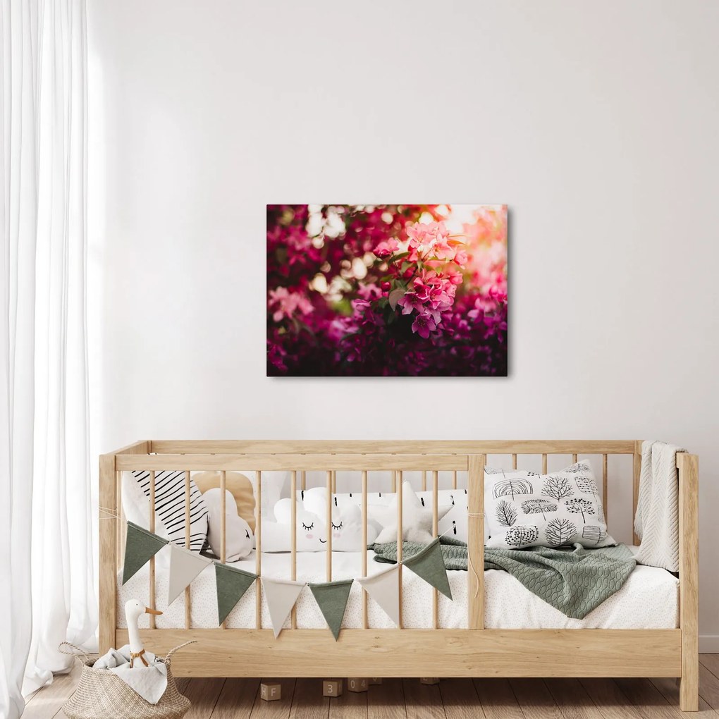 Tablou cu florile tufișului înflorit (70x50 cm)