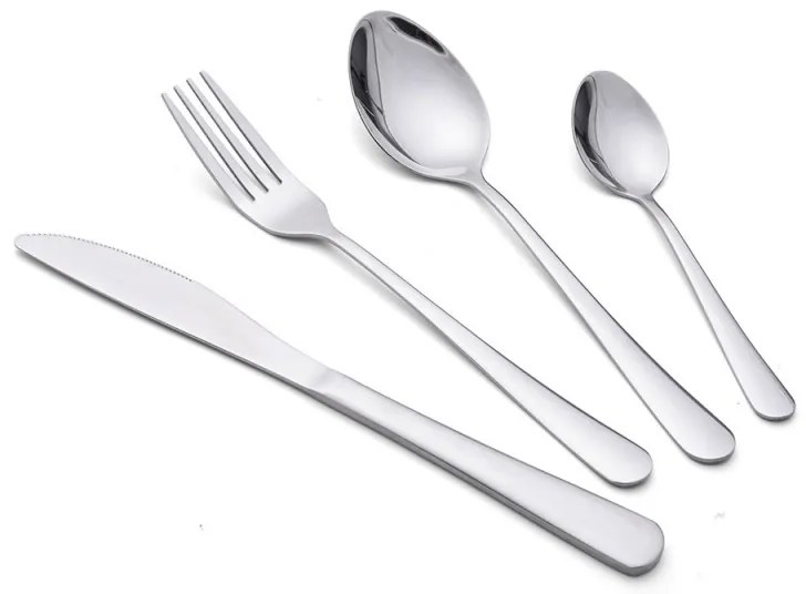 Set de 24 tacâmuri Luigi Ferrero Prima FR-2402, Oțel inoxidabil, Argint