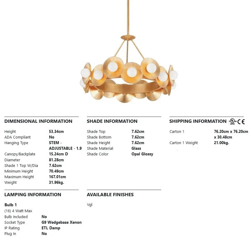 Candelabru LUX realizat manual, design modern EMERALD, cu 16 surse de lumina