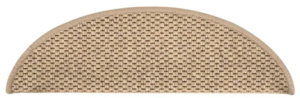 Covorase scari autoadezive 15 buc. nisipiu 56x20cm aspect sisal 15, Nisip, 56 x 20 cm