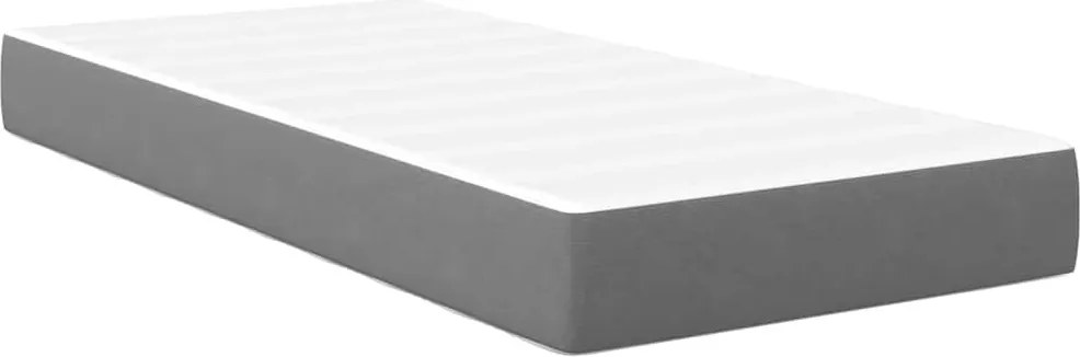 vidaXL Saltea de pat cu saltea Gri deschis 90 x 190 cm țesătură