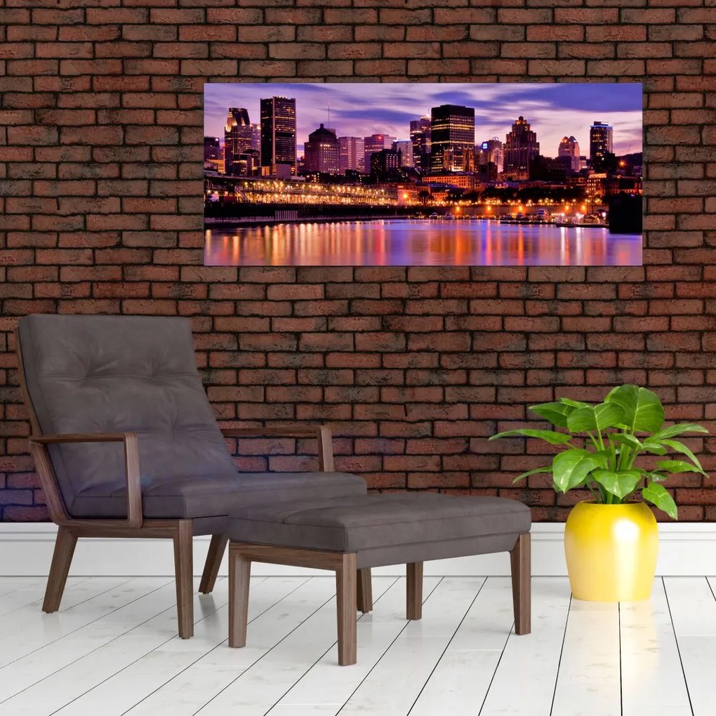 Tablou orașului nocturn (120x50 cm)