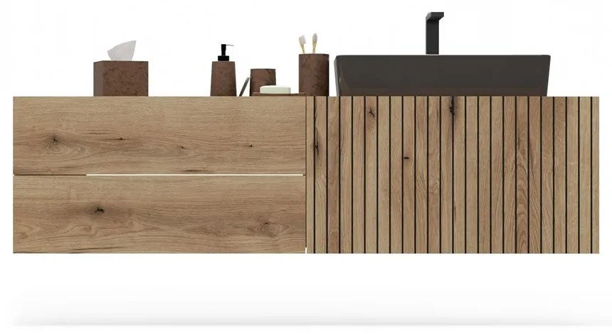 Dulap sub lavoar Terca 2 (stejar evoke). 1133039