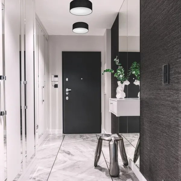 Plafonieră SIRJA 1xE27/60W/230V, pr. 35 cm, negru