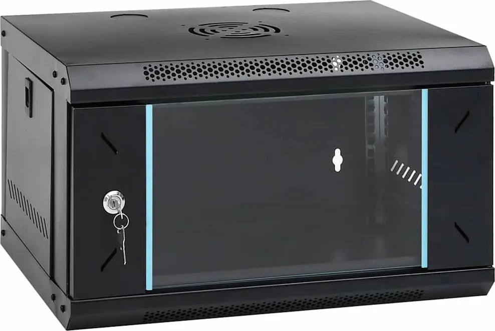 vidaXL Dulap de rețea cu depozitare Negru 53 x 45 x 30 cm Oțel