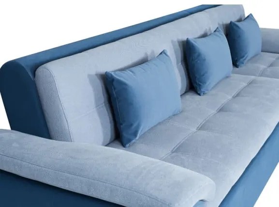 Coltar Extensibil Dreapta Novara, Albastru, 309 x 172 x 90 Cm