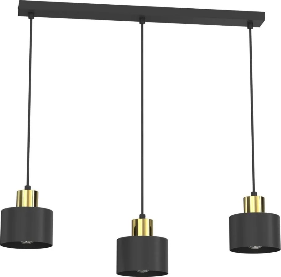 Candelabru suspendat cu cablu PARKLA 3xE27/15W/230V, negru