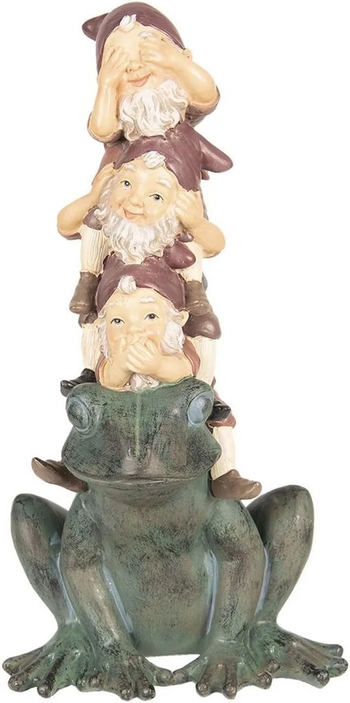 Figurine din polirasina Elfi si Broasca 18 cm x 16 cm x 35 h