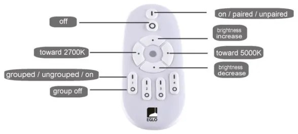 Panou LED dimabil Eglo 75565 BOTAZZO LED/25W/230V 2700-5000K + telecomandă