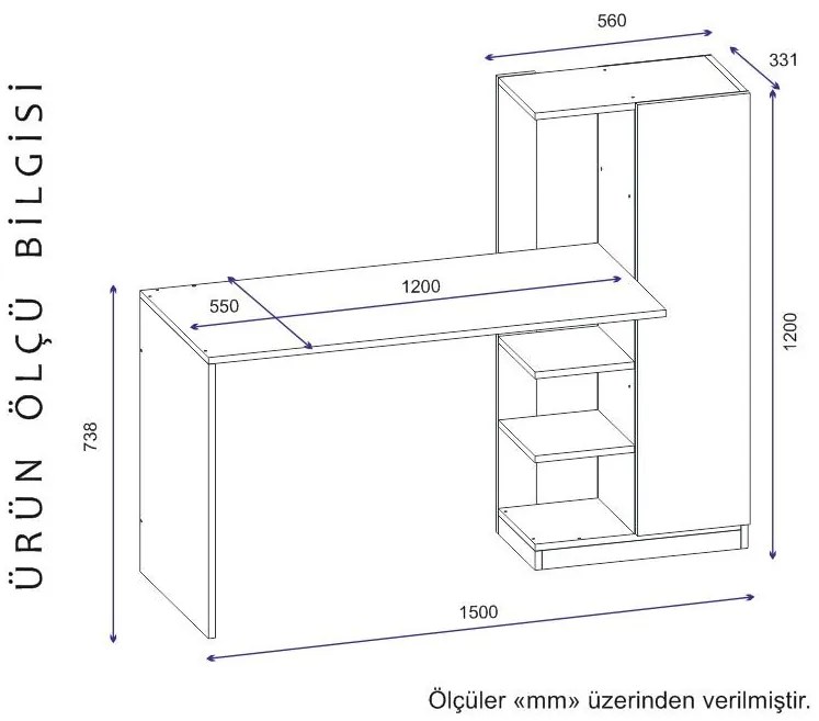 Masă PC Pimasi (alb) . 1094987