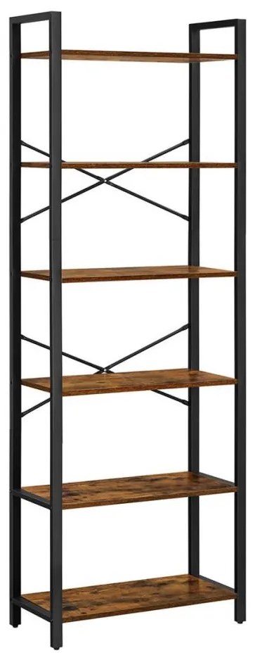 Bibliotecă NAVARO, maro/negru