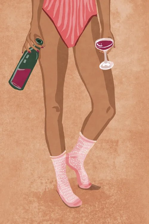 Ilustrație Wine and socks, Raissa Oltmanns