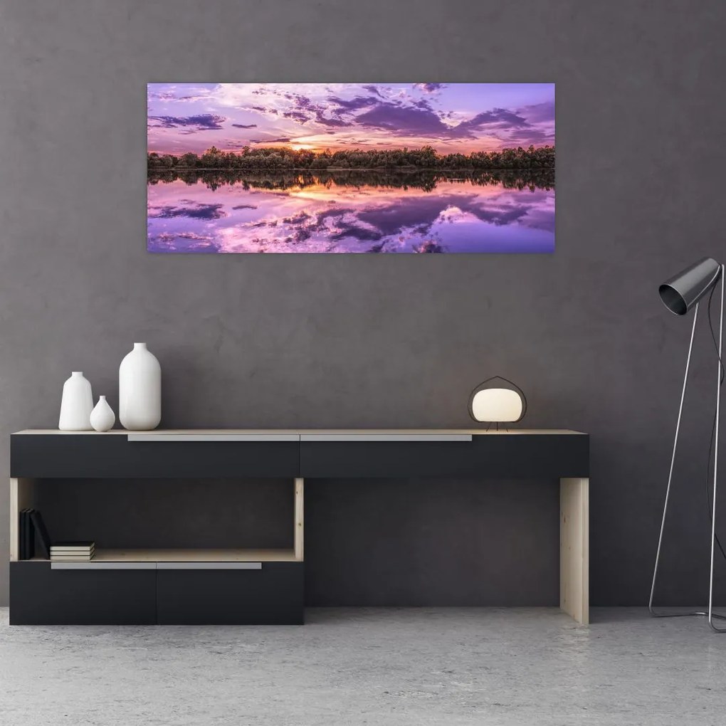 Tablou cu cerul violet (120x50 cm)