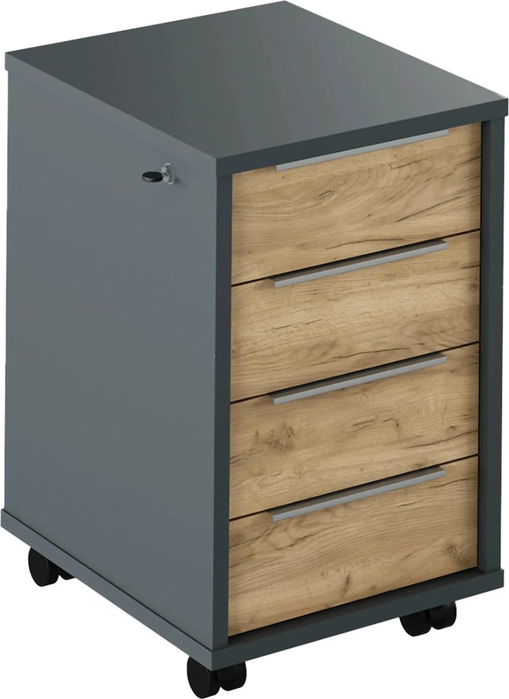 Noptiera RIOMA NEW TYP 30, stejar artisan/gri grafit, DTD laminat, cu