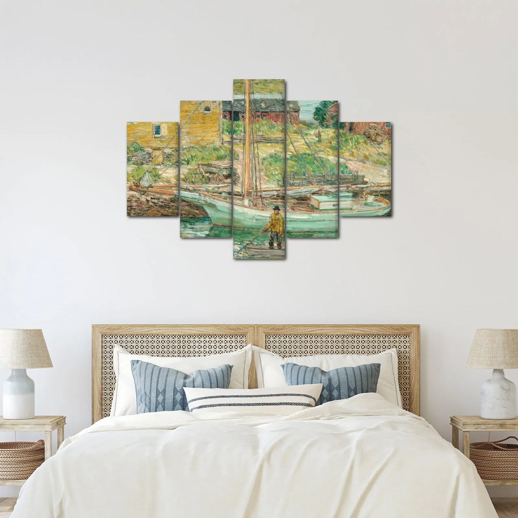 Tablou - Childe Hassam, Oyster Sloop, Cos Cob, reproducere (150x105 cm)