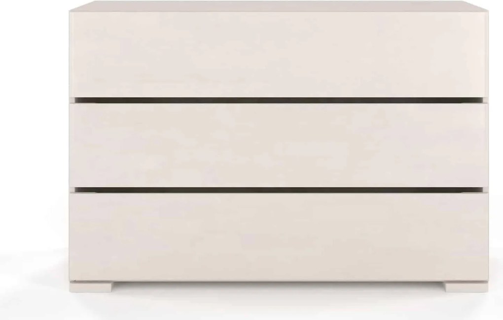 Comodă lemn masiv TerraCraft Fag 3 sertare, 120 × 45 × 81 cm - Natural