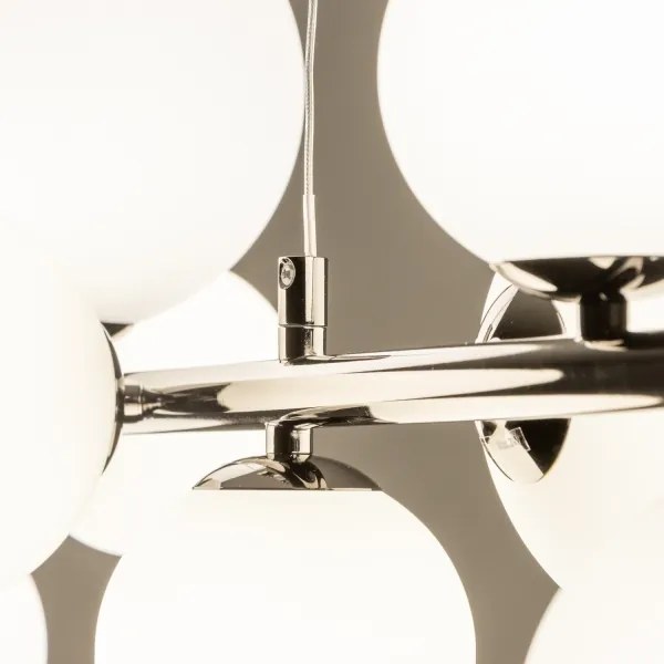 Brilagi - Lustră LED suspendată pe cablu MILLA 10xG9/3W/230V negru-crom/alb