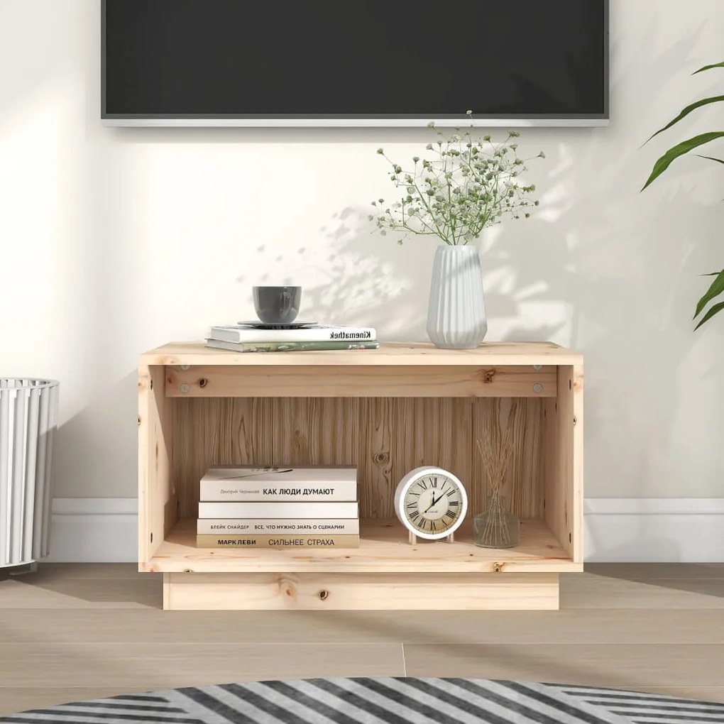 vidaXL Comodă TV, 60x35x35 cm, lemn masiv de pin