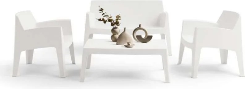Set terasă Flora polipropilenă HoReCa - ALB