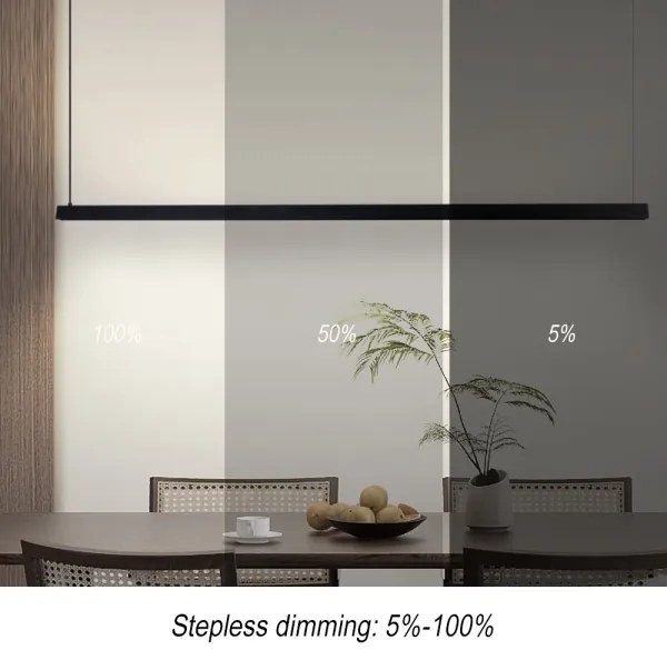 Immax NEO 07308L-LED Lustru suspendat pe cablu MADEIRA, reglabil, 44W/230V, Wi-Fi Tuya, 202 cm, negru