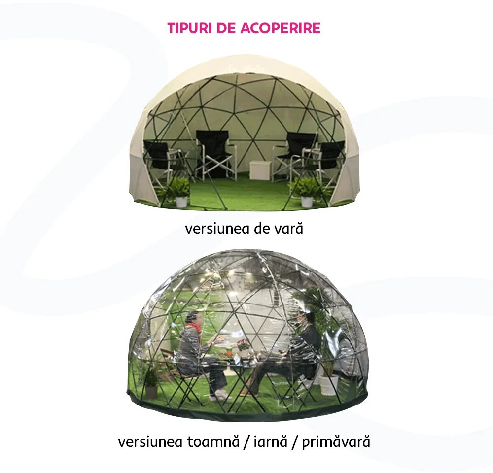 Pavilion de grădină, versiune vară / iarnă, 3,6x2,2m, IGLU