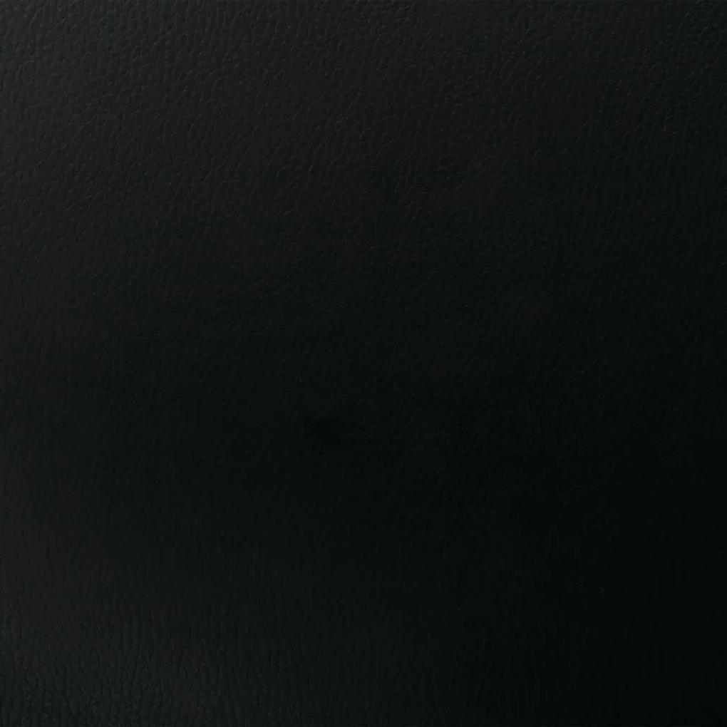 Scaune de bucatarie pivotante, 2 buc., negru, piele ecologica 2, black and dark brown