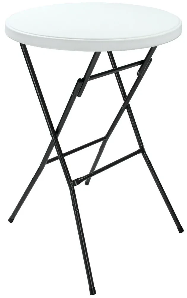 Casaria Masă de petrecere din plastic LYDA, Ø72x110cm, alb