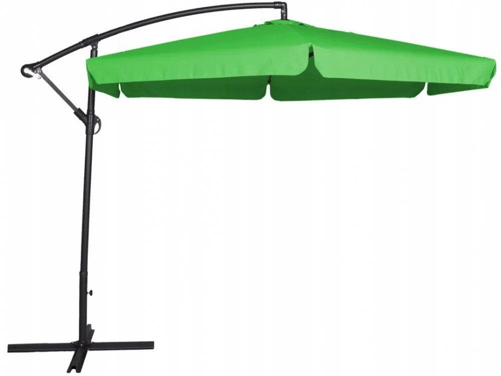 Umbrelă de grădină verde deschis cu suport