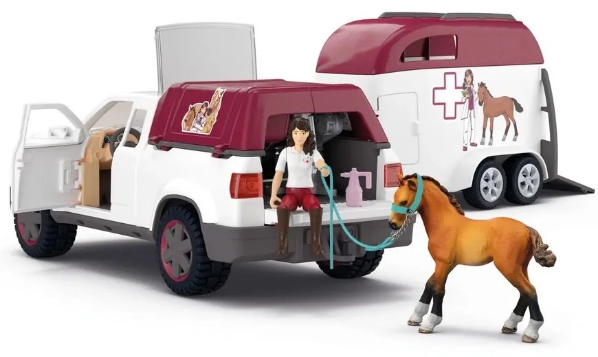 Schleich 42704 Veterinar mobil cu remorcă