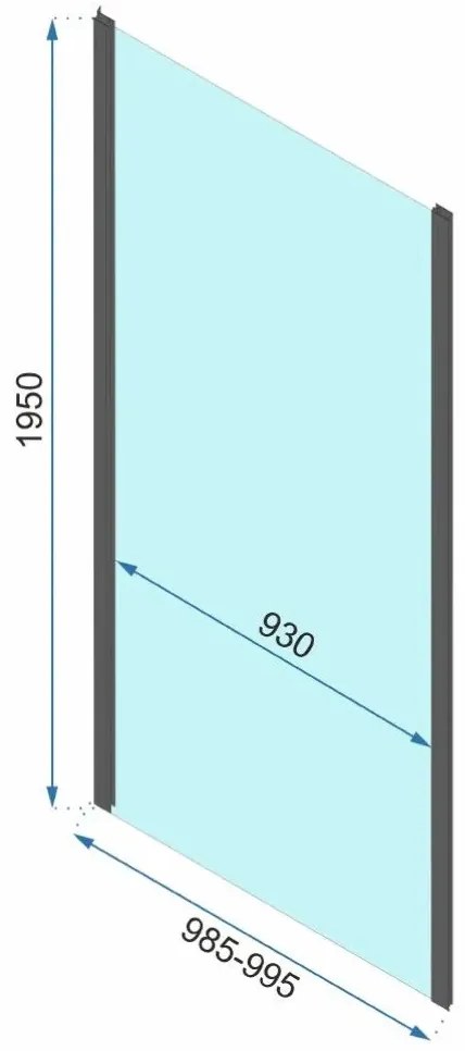 Cabina de dus de colt Rapid Swing Negru 120x100cm, Rea