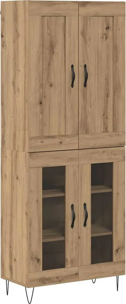 vidaXL Bufet Stejar Artizanal 69,5 x 34 x 180 cm Lemn compozit